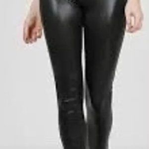 CY Black Faux Leather Leggings M